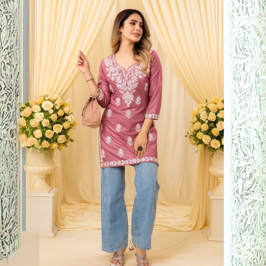 Blush Elegance Pink Kurti